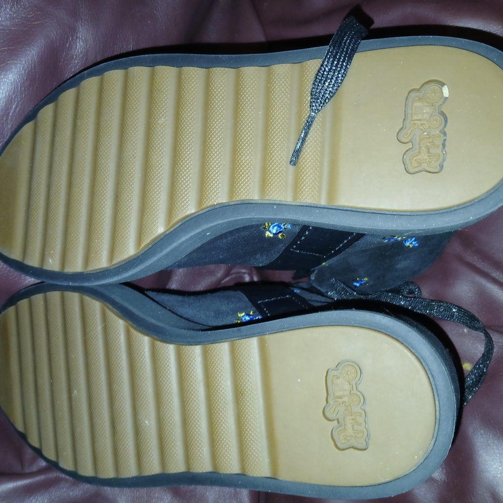 Coach Black and Yellow Ankle Boots - Picture 5 of 5